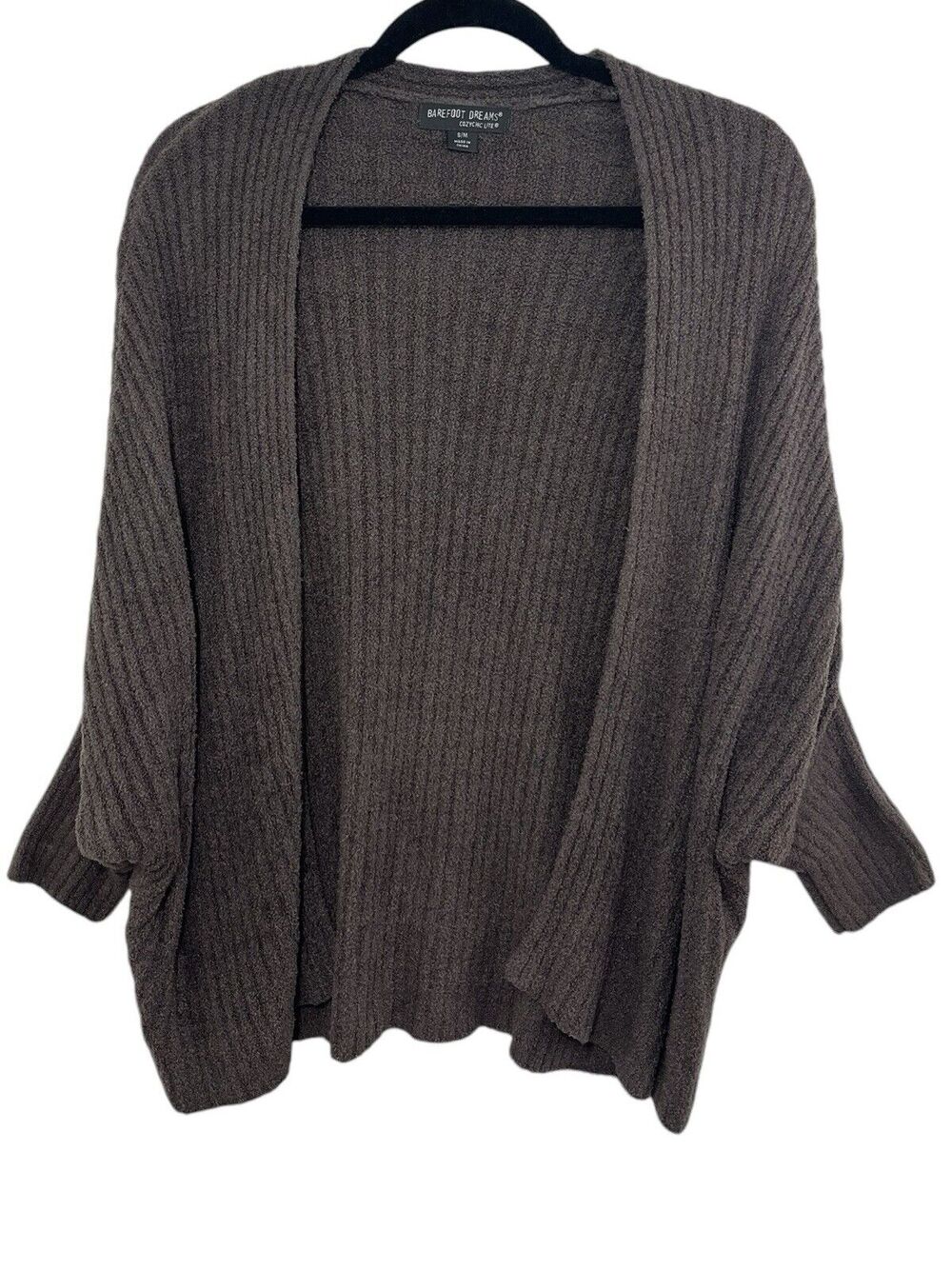 Barefoot Dreams CozyChic Lite Ribbed Shrug Cardi Sweater S M Beachy Cozycore